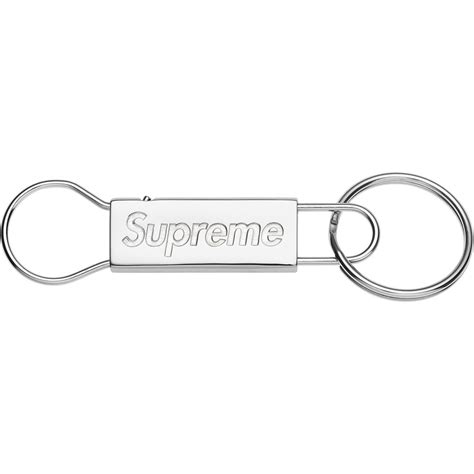 supreme metal box logo keychain|supreme clip keychain 2022.